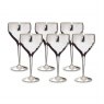 Set of Six Hammered Wine Goblets