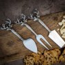 Set of Three Stag Head Cheese Knives