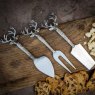 Set of Three Stag Head Cheese Knives