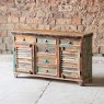 Mary Rose Upcycled 6 Drawer 2 Slatted Door Sideboard