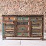 Mary Rose Upcycled 6 Drawer 2 Slatted Door Sideboard