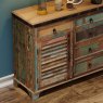 Mary Rose Upcycled 6 Drawer 2 Slatted Door Sideboard