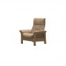 Stressless Stressless Windsor High Back 1 Seater Reclining Chair in Paloma Sand Leather & Oak Wood Frame