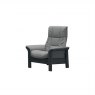 Stressless Stressless Windsor High Back 1 Seater Reclining Chair in Paloma Silver Grey Leather & Grey Frame