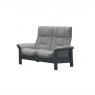 Stressless Stressless Windsor High Back 2 Seater Reclining Sofa in Paloma Silver Grey Leather & Grey Wood