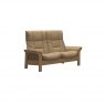 Stressless Stressless Buckingham High Back 2 Seater Reclining Sofa in Paloma Sand Leather & Oak Wood Frame