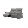 Stressless Stressless Mary 2 Seater Sofa with 2 Power Recliners in Paloma Silver Grey Leather & Grey Wood Frame