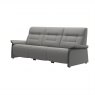 Stressless Mary 3 Seater Sofa with 3 Power Recliners in Paloma Silver Grey Leather & Grey Wood