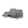 Stressless Stressless Emily 2 Seater Sofa with 2 Power Recliners in Paloma Silver Grey Leather & Chrome Arm