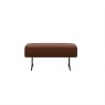 Stressless Stella Large Ottoman in Paloma Copper Leather & Matt Black Leg