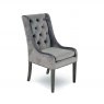 Oscar Dining Chair in Grey Velvet