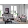 Buffalo 2.5 Seater Sofa with 2 Power Recliners in Silver Grey Fabric & Charcoal Piping