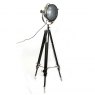 Rolls Headlamp Floor Lamp with Black Wood Tripod