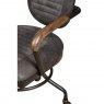 Hudson Office Chair In Grey Leather