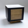 Talis Square Lamp Table with Two Drawers