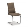Santori Dining Chair in Taupe Faux Leather. 