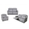 Buffalo Power Reclining Group - 2 Seater Sofa, 2.5 Seater Sofa & Chair in Silver Grey Fabric