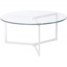 Lima Stainless Steel and Glass Coffee Table