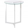 Lima Stainless Steel and Glass End/Lamp Table