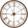 Farringdon Antique Rust Skeleton Glass Wall Clock 80cm