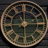 Farringdon Antique Rust Skeleton Glass Wall Clock 80cm