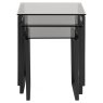 Katrine Nest of Tables - Smokey Glass Tops with Black Frame