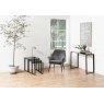 Katrine Nest of Tables - Smokey Glass Tops with Black Frame