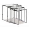 Katrine Nest of Tables with Clear Glass Tops & Chrome Frame