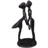 Kissing Couple Sculpture in Bronze Finish