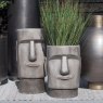 Moai Grey Head Planter Large