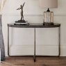 Fulham Half Moon Console Table with Black Tinted Glass