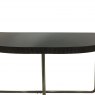 Fulham Half Moon Console Table with Black Tinted Glass