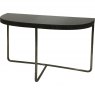 Fulham Half Moon Console Table with Black Tinted Glass