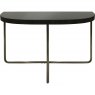 Fulham Half Moon Console Table with Black Tinted Glass