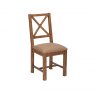 Key West Cross-Back Dining Chair - Upholstered Seat