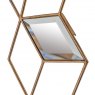Hexagonal Mirror Set In Aged Champagne Finish