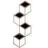 Hexagonal Mirror Set In Aged Champagne Finish