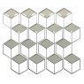 Hexagonal Mirror Set In Brushed Grey Finish
