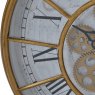 Time Gold Finish Moving Cog Wall Clock 40cm