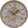Time Gold Finish Moving Cog Wall Clock 40cm