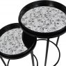 Abstract Faces Set of Two Side Tables