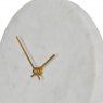 Round 20cm White Marble Mantel Clock on Stand