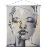 Sketched Female Figure Velvet Hanging Wall Art 140 x 170cm