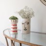 Picasso Inspired Large Face Planter in White