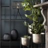 Evolution Set of Three Textured Aluminium Planters on Black Stands