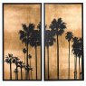 Santa Monica - Pair of Tall Palm Tree Framed Pictures