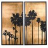 Santa Monica Set of Two Tall Palm Tree Pictures