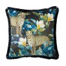Scatter Box Cheetah Square Scatter Cushion - Navy and Grey