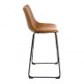 Calvi Bar Stool In Tan Faux Leather