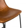 Calvi Bar Stool In Tan Faux Leather